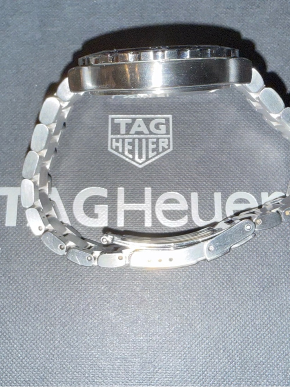 Tag Heuer Silver Stainless Steel Chronograph with Black Dial - Picture 4 of 6